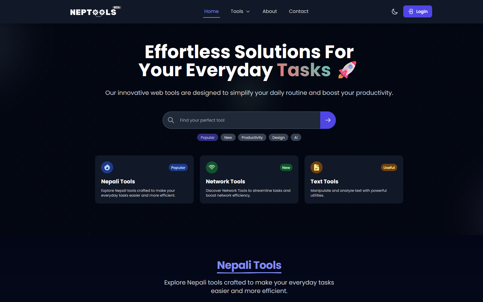 Neptools — Nepali online productivity tools website