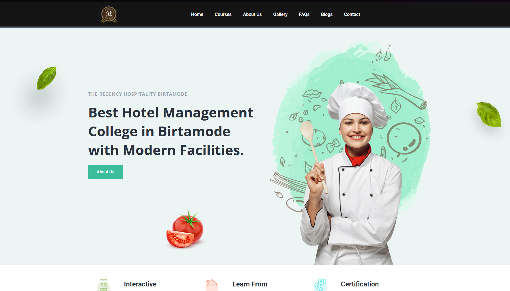 Regency Hospitality — College Website